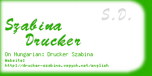 szabina drucker business card